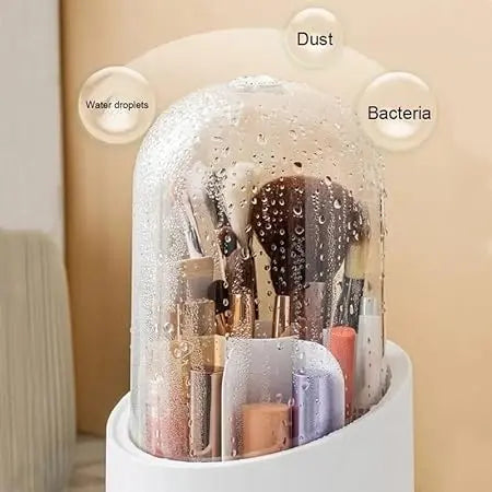 360 DEGREE ROTATING MAKEUP BRUSH HOLDER STORAGE BOX