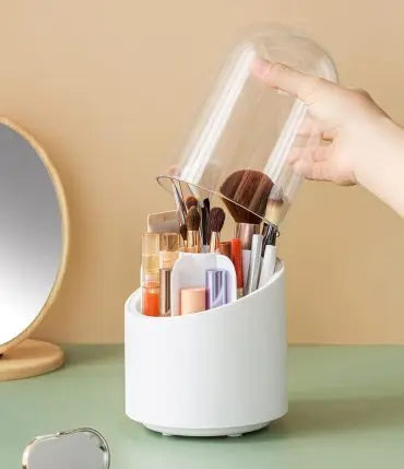 360 DEGREE ROTATING MAKEUP BRUSH HOLDER STORAGE BOX