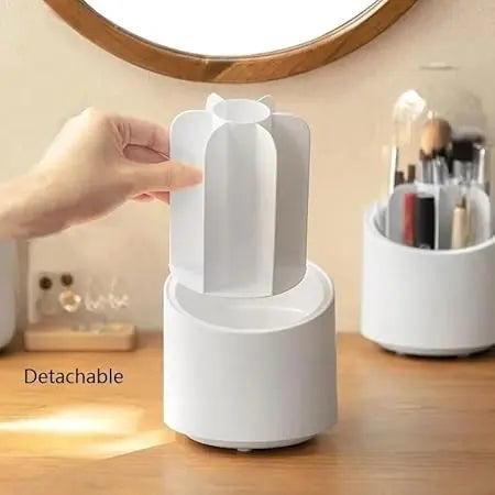 360 DEGREE ROTATING MAKEUP BRUSH HOLDER STORAGE BOX