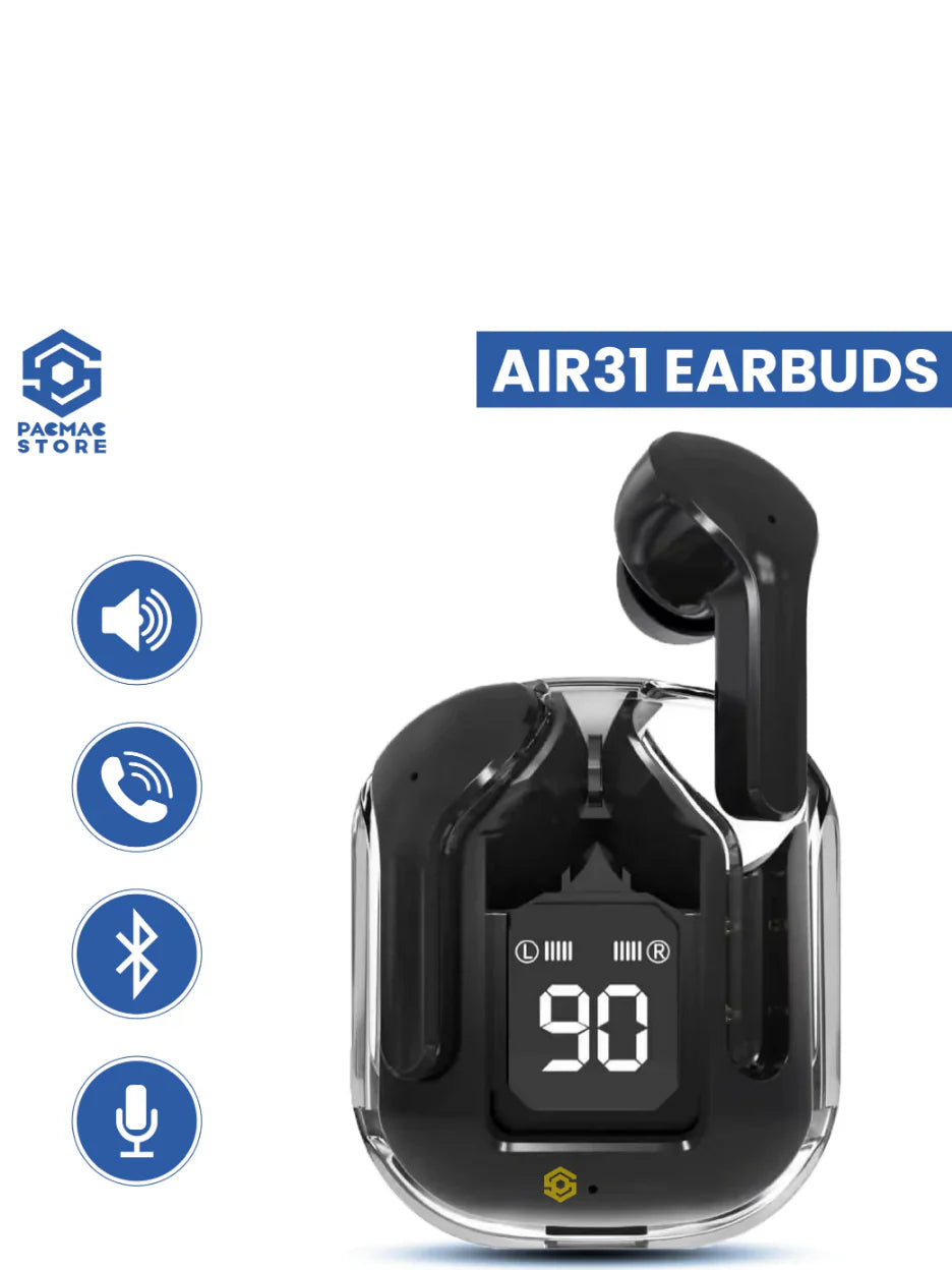 Earbuds Wireless Crystal Transparent Bluetooth 5.3