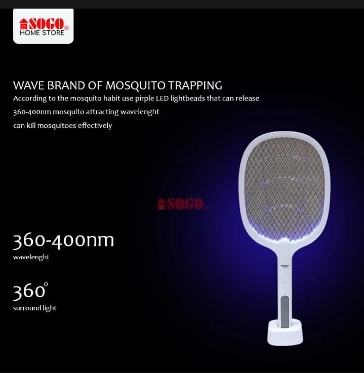 Sogo 2 In 1 Rechargeable Mosquito Killer Racket.