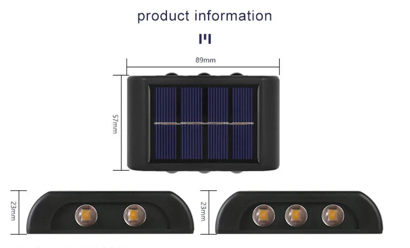 KLICK GADGET 6 LED SOLAR WALL LAMP